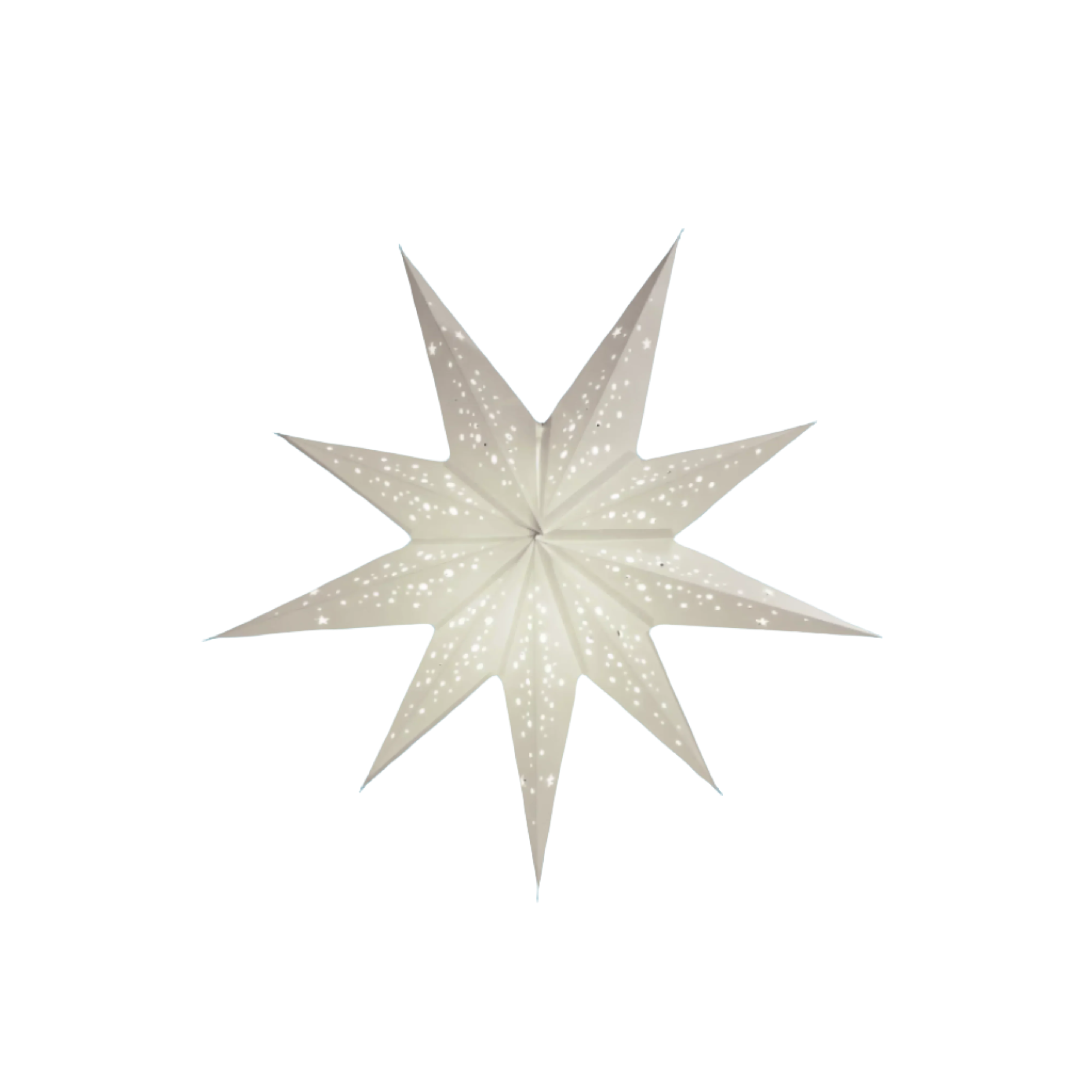 White 9 pointed paper star lantern