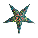 teal 5 pointed paper star lantern