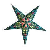 teal 5 pointed paper star lantern
