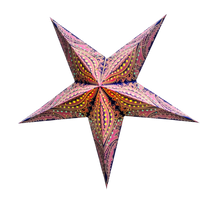 purple pink paper star lantern