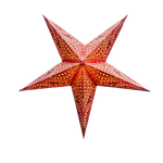 Red 5 pointed paper star lantern