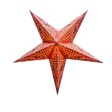 Red 5 pointed paper star lantern