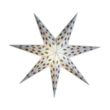 White & Multi colored 7 tipped paper star lantern