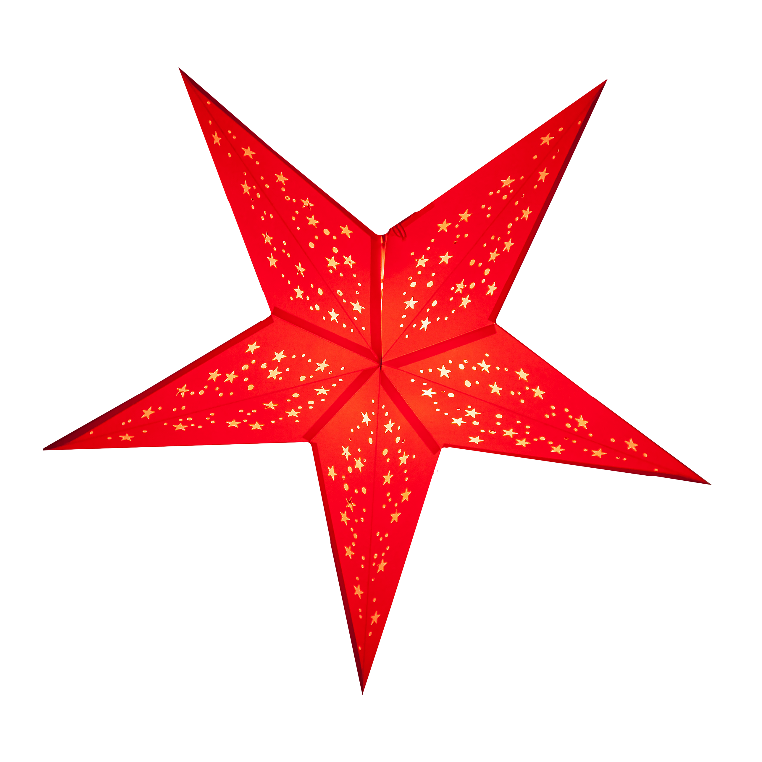 Red 5 pointed paper star lantern