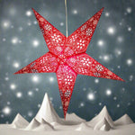 Red 5 pointed paper star lantern