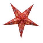 Red 5 pointed paper star lantern
