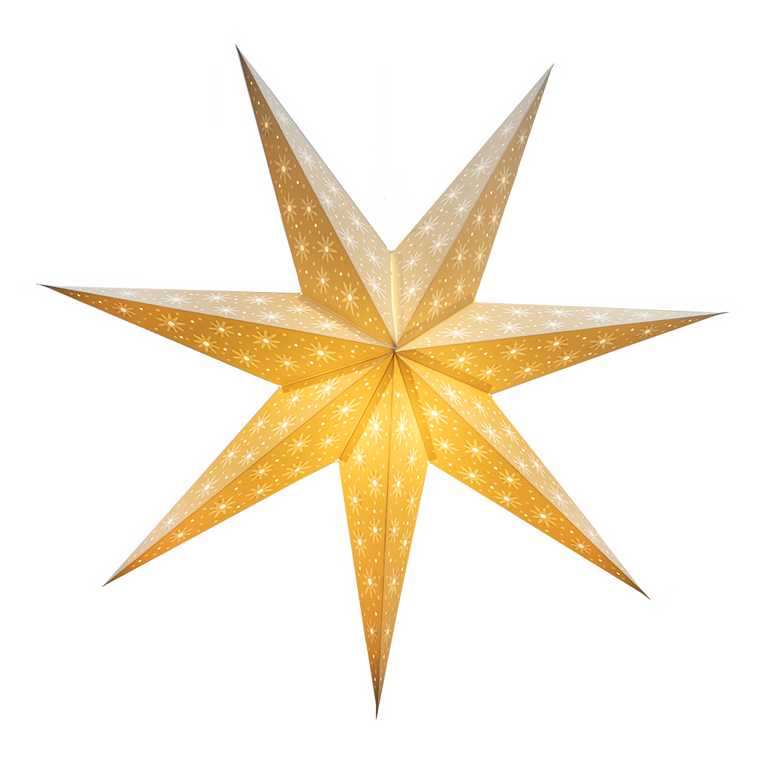 Grey 7 tipped paper star lantern