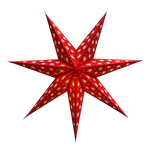 Red 7 pointed paper star lantern